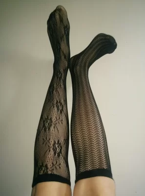 Worn ladies stockings